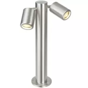 Image of 450mm IP65 Twin Outdoor Lamp Post Bollard Light Tilting GU10 Marine Grade Steel