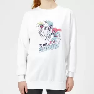 Image of DC To The Slopes! Womens Christmas Sweatshirt - White - M