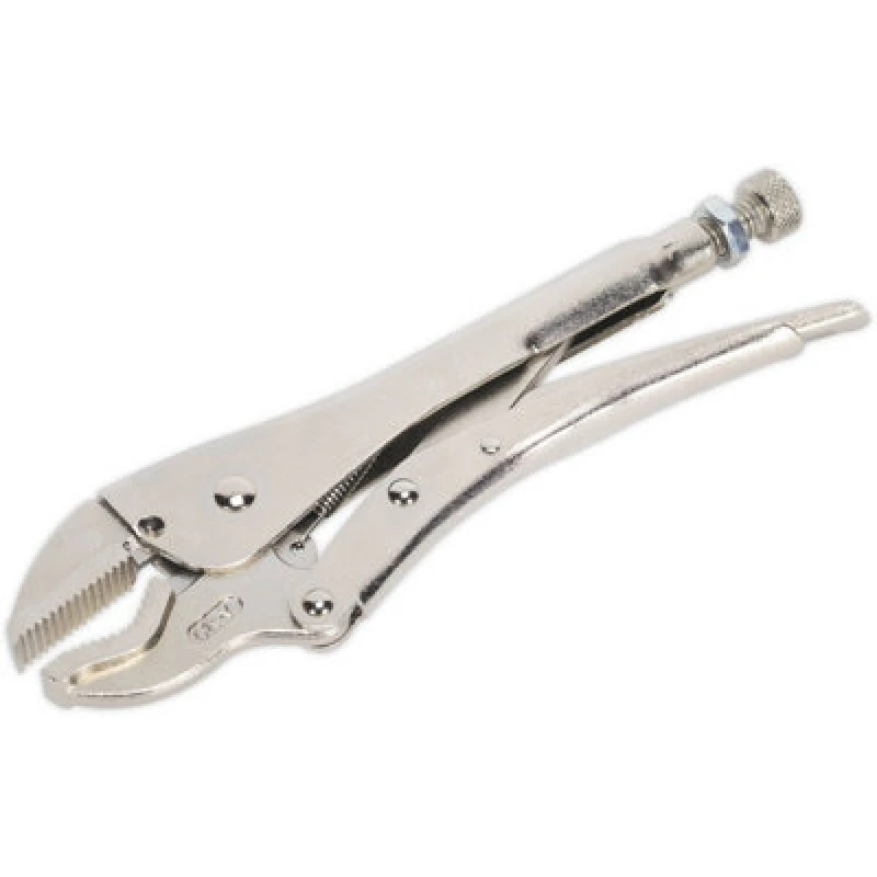 Image of Loops 225mm Optimum Grip Locking Pliers - Spring Loaded Locking Mechanism - Steel Metallics