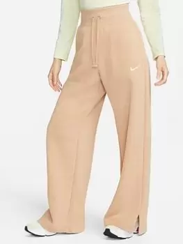 Image of Nike Phoenix High-Waisted Wide-Leg Sweatpants, Light Orange, Size XL, Women