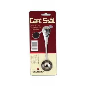 Image of Grunwerg Stainless Steel Coffee Scoop Stamped Handle Carded