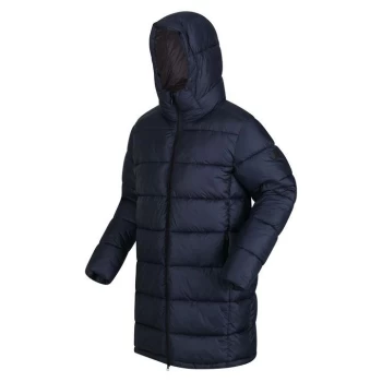 Image of Regatta Hallin Longline Insulated Padded Jacket - Blue