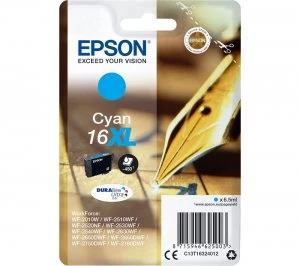 Image of Epson Pen and Crossword 16XL Cyan Ink Cartridge