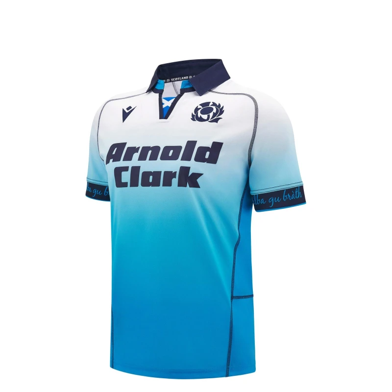 Image of Macron Scotland Rugby Away Shirt 2024 Juniors - White White 7 - 8 Years