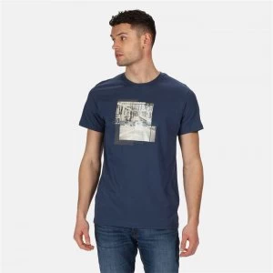 Image of Regatta Cline IV Graphic Tshirt - Dark Denim