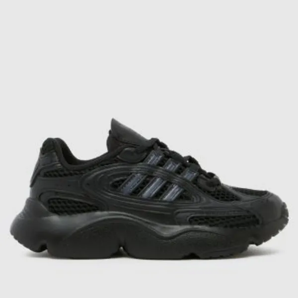Image of adidas Black ozmillen Youth trainers Black UK 4 (EU 36?)