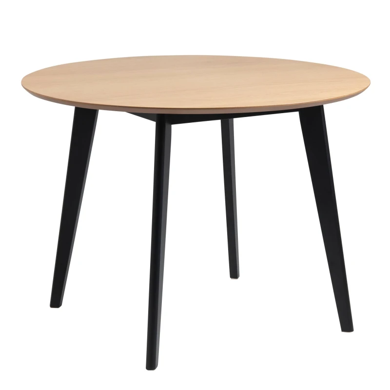 Image of Furniture To Go Roxby Round Dining Table In Oak & Black