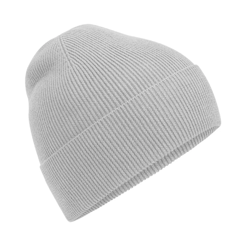 Image of Beechfield Mens Fine Knit Beanie in Light Grey Light Grey Male One Size
