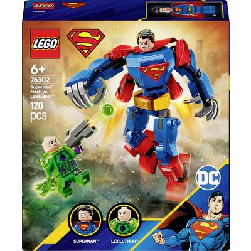 Image of LEGO LEGO DC Superman Mech vs. Lex Luthor Super Hero Toy 76302