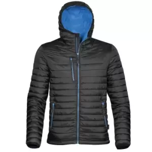 Image of Stormtech Mens Gravity Hooded Thermal Winter Jacket (Durable Water Resistant) (S) (Black/Marine Blue)