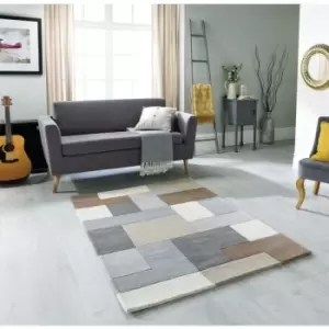 Image of Lexus Neutral 200cm x 285cm Rectangle - Brown and Grey and Beige and Multicoloured