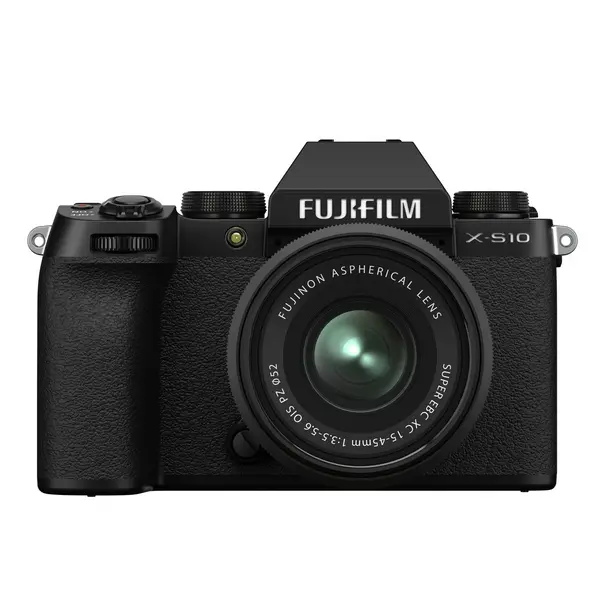 Image of Fujifilm Fujifilm X-S10 Mirrorless Camera with 15-45mm Lens - Black