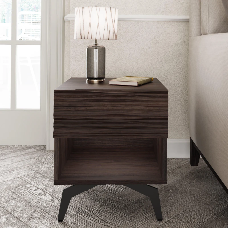 Image of GFW GFW Bantham 1 Drawer Side Table - Walnut