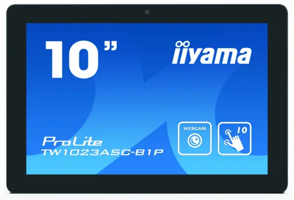Image of iiyama ProLite TW1023ASC-B1P Touch Screen monitor 25.6cm (10.1") 1280 x 800 pixels Black Multi-touch Multi-user
