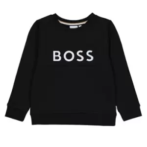 Image of Boss Boss Logo Crew Sweater Junior Boys - Black