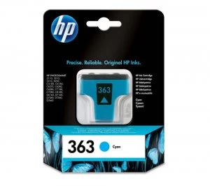 Image of HP 363 Cyan Ink Cartridge