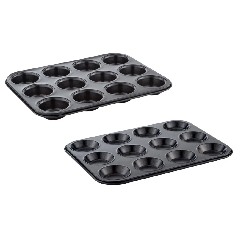 Image of Tower 2 Piece Muffin Tray Set Black