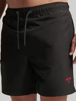 Image of Superdry Vintage Polo Swimshorts - Black, Size S, Men