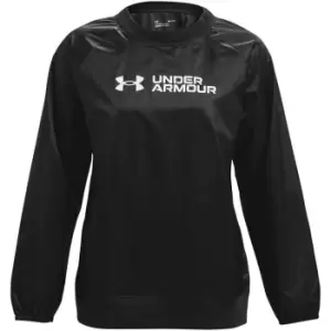 Image of Under Armour Recover Woven Shine Crew Sweater - Black