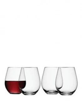 Image of Lsa International Wine Stemless Red Wine Glasses Set Of 4