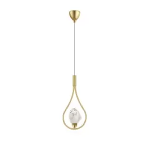 Image of Ore Pendant Ceiling Light, Matt Gold, 360lm, 3000K