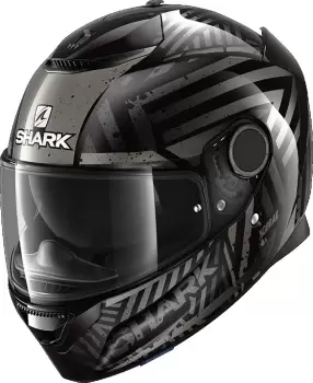 Image of Shark Spartan Kobrak Helmet, black-grey, Size 2XL, black-grey, Size 2XL