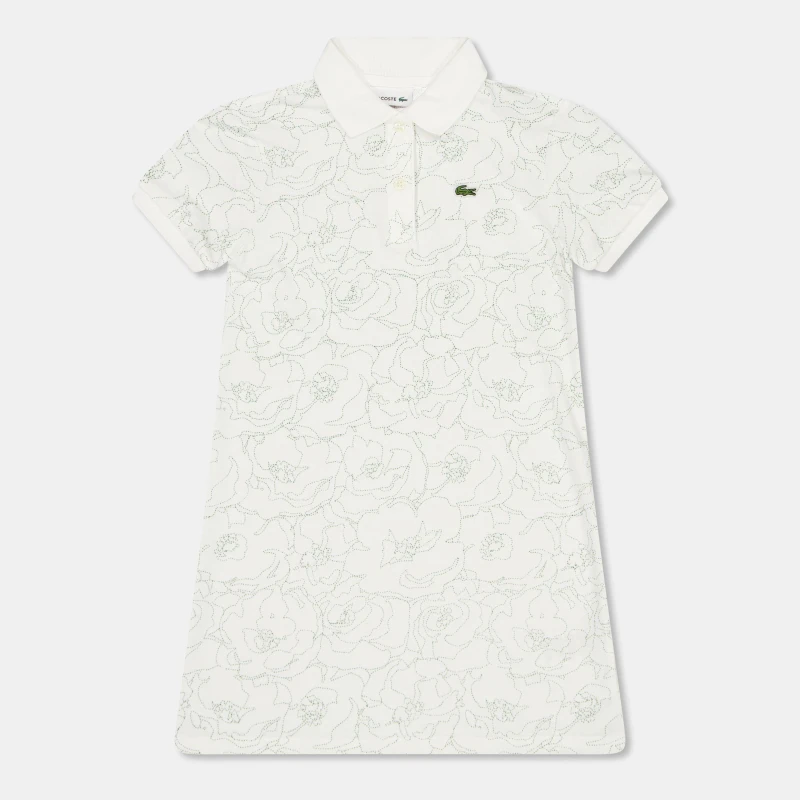 Image of Lacoste Kids Towel Dressing Gown White/Multico female 4 Years