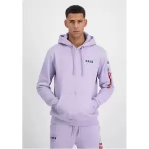 Image of Alpha Industries Hooded Sweatshirt - Purple