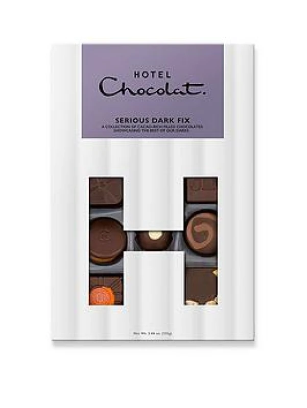 Image of Hotel Chocolat, Serious Dark Fix H-box, 155g