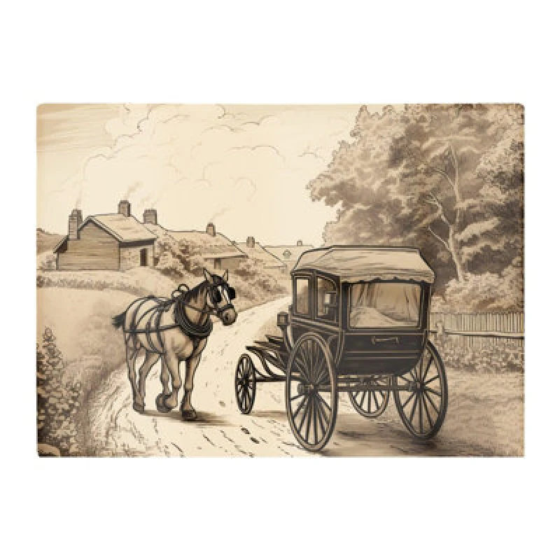 Image of Warren Reed Designer A Horse And His Cart Chopping Board
