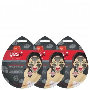 Image of yes to Tomatoes Detoxifying Charcoal Single Use Peel-Off Mask (Pack of 3)