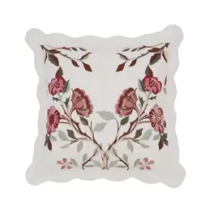 Image of William Morris Brophy Embroidery Embroidered Cushion 45cm x 45cm, Green