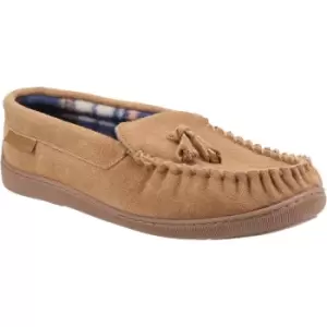 Image of Hush Puppies Mens Linus Slip On Suede Memory Foam Slippers UK Size 10 (EU 44)