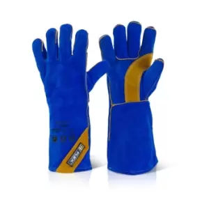 Image of CAT2 blue gold hq 16 welders gauntlet - Click
