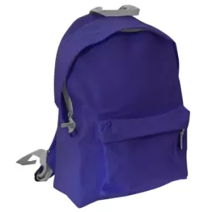 Image of Bagbase Junior Fashion Backpack / Rucksack (14 Litres) (One Size) (Purple/Light Grey)