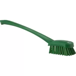 Image of Vikan Long handled washing brush, hard, pack of 10, green