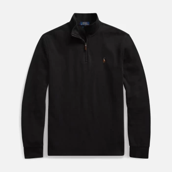 Image of Polo Ralph Lauren Mens Estate Rib Half Zip Pullover - Polo Black - M