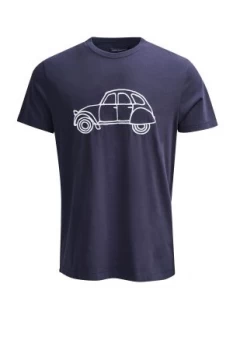 Image of Mens French Connection French Car T Shirt Blue