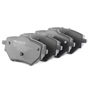 Image of RIDEX Brake pad set OPEL,PEUGEOT,TOYOTA 402B1049 1609000680,1619790880,1636413980 1609000680,95525378,1609000680,1617535380,1619790880,1636413980