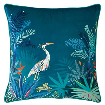 Image of Sara Miller Heron Cushion - Teal