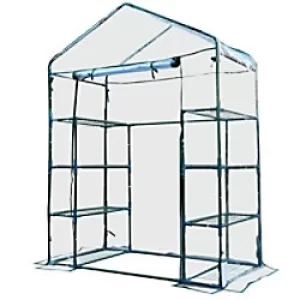 Image of OutSunny Portable Greenhouse Outdoors Waterproof Green 730 mm x 1430 mm x 1950 mm
