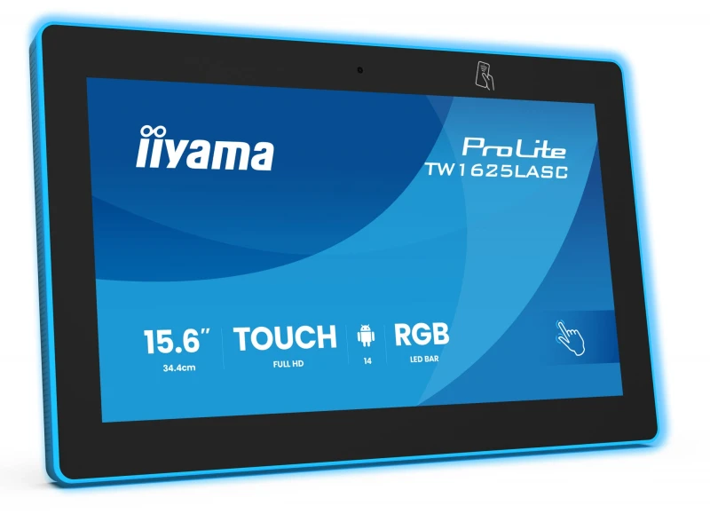 Image of iiyama iiyama TW1625LASC-B3PNR meeting room display 39.6cm (15.6") 1920 x 1080 pixels LED WiFi 6 (802.11ax), WiFi 5 (802.11ac), WiFi 4 (802.11n),