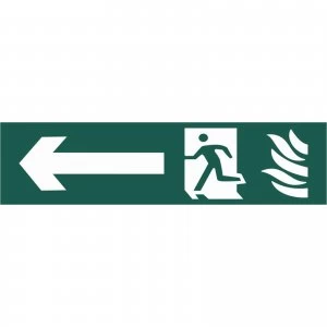 Image of Scan Running Man Arrow Left Sign 200mm 50mm Standard