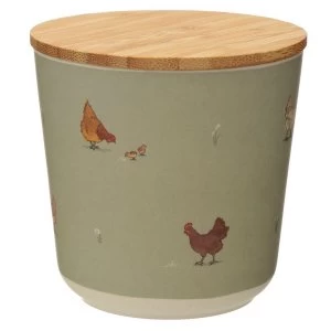 Image of Willow Farm Bamboo Composite Small Round Storage Jar