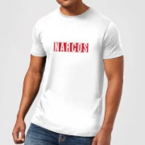 Image of Narcos Logo T-Shirt - White - 4XL