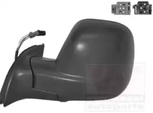 Image of VAN WEZEL Wing mirror * HAGUS * Left 0906807 Outside mirror,Side mirror PEUGEOT,CITROEN,PARTNER Tepee,PARTNER Kasten,PARTNER Pritsche/Fahrgestell