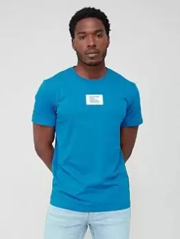 Image of Calvin Klein Jeans Calvin Klein Jeans Colored Address Small Box T-Shirt, Blue Size M Men