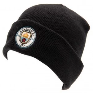Image of Manchester City FC Turn Up Navy Knitted Hat