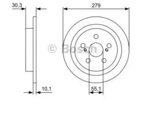 Image of Bosch Brake disc TOYOTA,LEXUS 0 986 479 D35 4243152160,4243152160 Brake rotor,Brake discs,Brake rotors