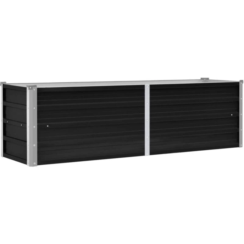 Image of vidaXL Garden Raised Bed Anthracite 160x40x45cm Galvanised Steel Planter Pot